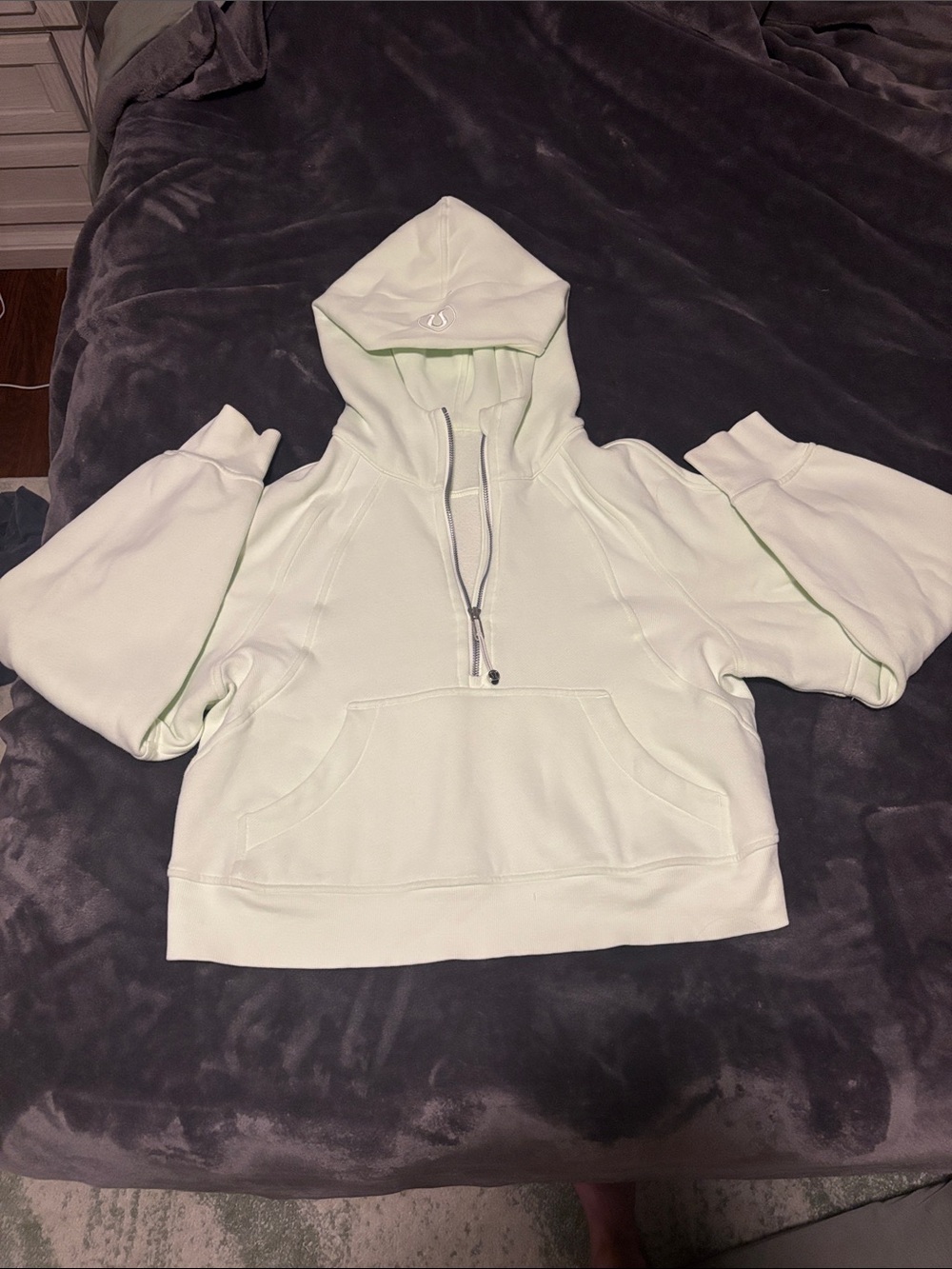 lululemon athletica Light Mint Half-Zip Hoodie